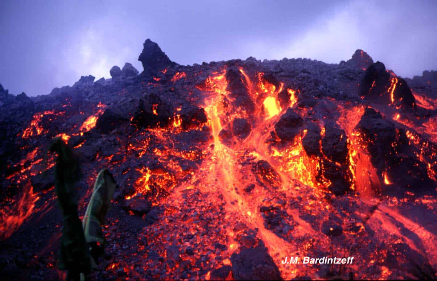 Coulée lave solidifiée Parc National Mont Cameroun volcan Cameroun