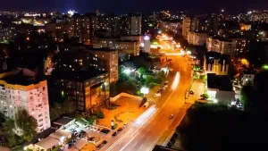 Douala nuit skyline fleuve Wouri capitale économique Cameroun